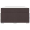 vidaXL Bettrahmen mit Matratze Dunkelbraun 120 x 200 cm Stoff