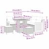 vidaXL Garten-Sofa-Set mit Kissen 8 pcs Beige und Creme