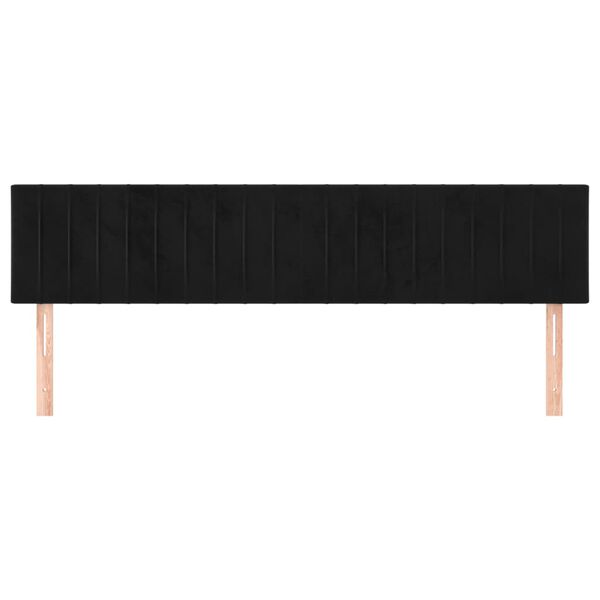 vidaXL Kopfteile 2 Stk. Schwarz 80x5x78/88 cm Samt