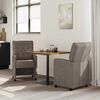 vidaXL Esszimmerst&uuml;hle mit Rollen 2 pcs Grau 58 x 67 x 97 cm