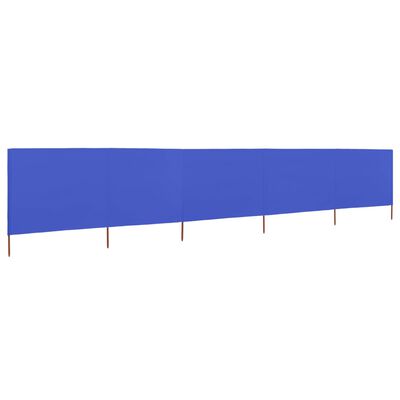 vidaXL 5-teiliges Windschutzgewebe 600 x 160 cm Azurblau