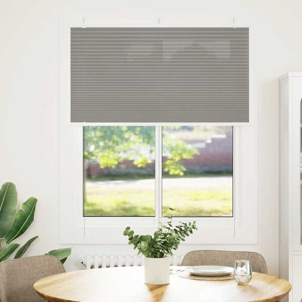 vidaXL Plissee Anthrazit 110x150 cm Stoffbreite 109,4 cm Polyester