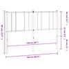vidaXL Kopfteil Metall Schwarz 160 cm