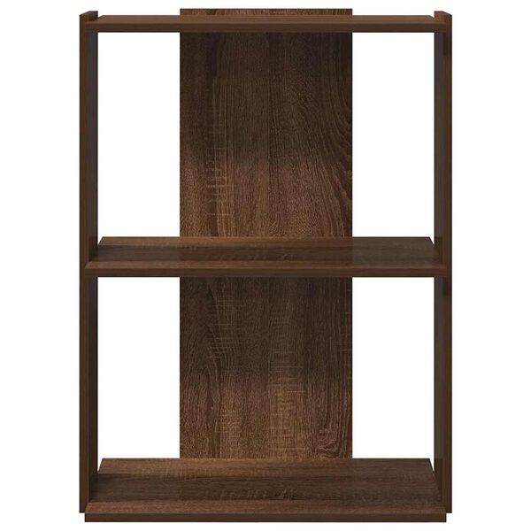 vidaXL Bücherregal 3 Böden Braun Eichen-Optik 60x30x80cm Holzwerkstoff
