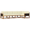 vidaXL Outdoor-Sofagarnitur 5 stk. Natur und Creme