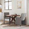 vidaXL Esszimmerst&uuml;hle mit Rollen 2 pcs Taupe 58 x 65 x 94 cm Stoff