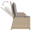 vidaXL Gartenbank mit Kissen Beige Poly Rattan