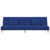 vidaXL Schlafsofa 2-Sitzer mit 2 Kissen & Hocker Blau Stoff