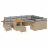 vidaXL Gartensofa-set 12 pcs Beige Poly-Rattan