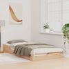 vidaXL Bettrahmen Braun 80 x 210 cm Massives Kiefernholz