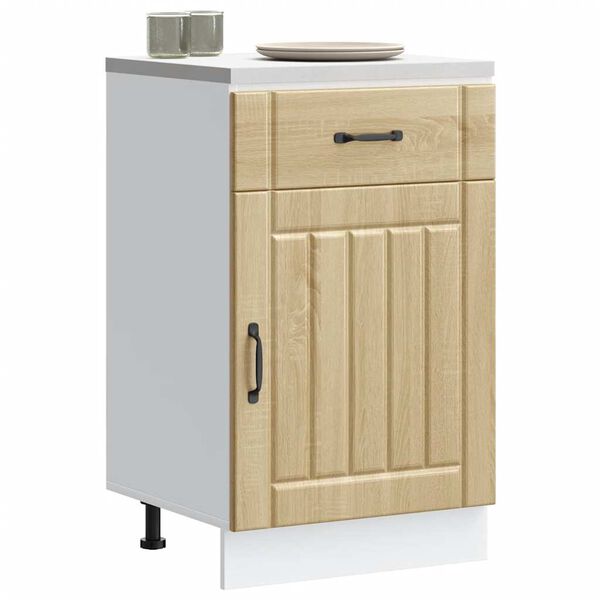 vidaXL K&uuml;chen-Unterschrank Lucca Sonoma-Eiche Holzwerkstoff