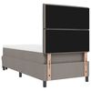 vidaXL Boxspringbett mit Matratze Taupe 100 x 200 cm Stoff