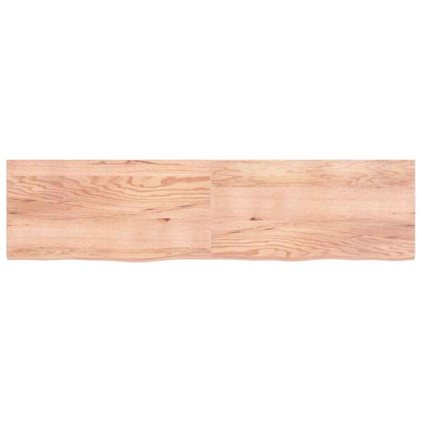 vidaXL Wandregal Hellbraun 200x50x(2-4) cm Massivholz Eiche Behandelt