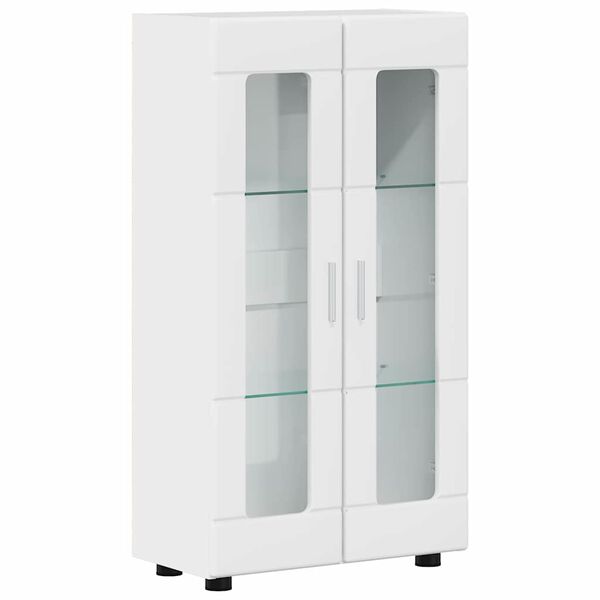 vidaXL Sideboard Hochglanz Wei&szlig; 55,5 x 29 x 103 cm Holzwerkstoff