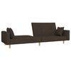 vidaXL Schlafsofa 2-Sitzer mit 2 Kissen Dunkelbraun Stoff