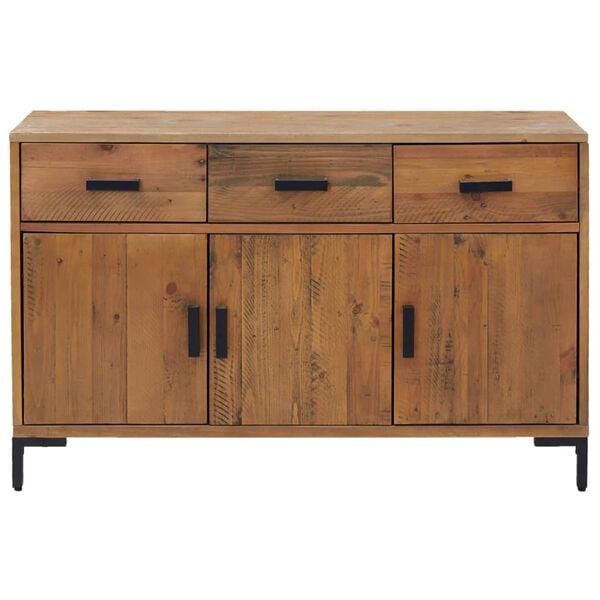 vidaXL Sideboard Braun 110x35x70 cm Massivholz Kiefer