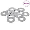 vidaXL Unterlegscheiben 12 pcs Silber 16 x 16 x 1,5 cm Eisen
