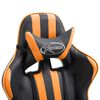 vidaXL Gaming-Stuhl mit Fu&szlig;st&uuml;tze Orange Kunstleder