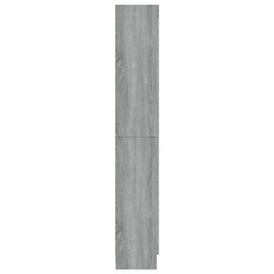 vidaXL Vitrinenschrank Grau Sonoma 82,5x30,5x185,5 cm Holzwerkstoff