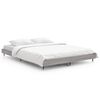 vidaXL Bettgestell Grau Sonoma 135x190 cm Holzwerkstoff