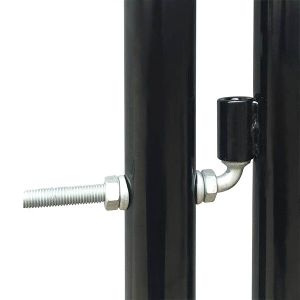 vidaXL Schwarzes Einzeltor f&uuml;r Z&auml;une 100 x 150 cm