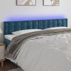 vidaXL LED Kopfteil Dunkelblau 200x5x78/88 cm Samt