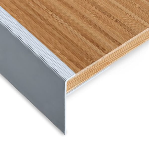 vidaXL Treppenkanten in F-Form 15 Stk. Aluminium 100 cm Silbern
