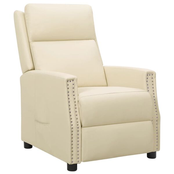 vidaXL Relaxsessel Creme Kunstleder