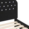 vidaXL Kinderbettgestell mit Kopfteil Schwarz 80 x 160 cm Samt