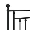 vidaXL Ersatz-Kopfteil Metall Schwarz 193 cm