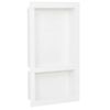 vidaXL Duschnische mit 2 F&auml;chern Hochglanz-Wei&szlig; 41x69x9 cm
