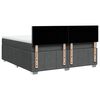 vidaXL Boxspringbett mit Matratze Dunkelgrau 200x200 cm Stoff
