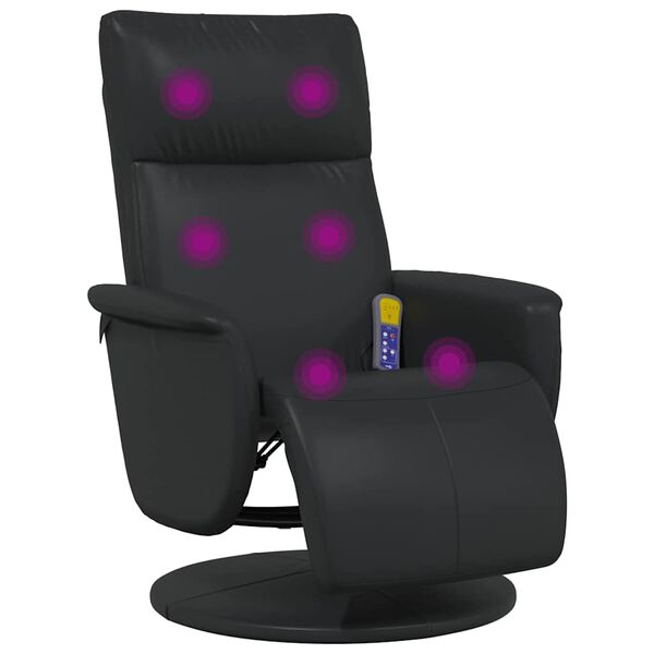 vidaXL Massage Relaxsessel Schwarz 71 x 90 x 105 cm Kunstleder