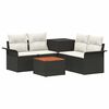 vidaXL Sofa Set 6 pcs 4-Sitzanzahl Schwarz und Cremewei&szlig;