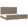 vidaXL Bettgestell ohne Matratze Taupe 200x200 cm Stoff