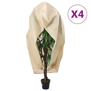 vidaXL Wintervlies mit Rei&szlig;verschluss 4 Stk. 70 g/m&sup2; 3,14x2,5 m