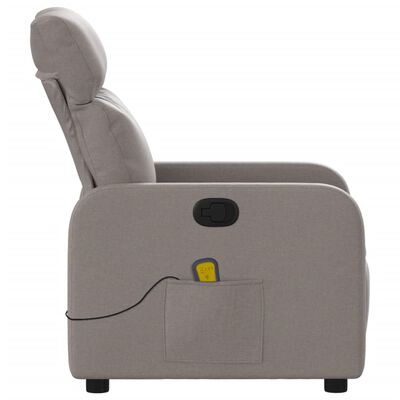 vidaXL Massagesessel Taupe Stoff