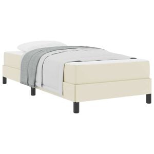 vidaXL Bettrahmen mit Matratze Creme 80 x 200 cm Stoff