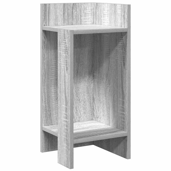 vidaXL Beistelltische 2 Stk. mit Ablage Grau Sonoma 25,5x27x60 cm