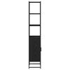 vidaXL Badezimmerschrank Schwarz Eichen-Optik 33 x 33 x 185,5 cm