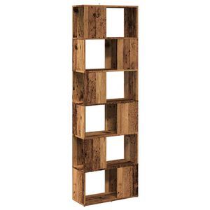 vidaXL B&uuml;cherregal/Raumteiler Altholz-Optik 60x24x186 cm
