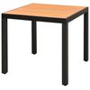 vidaXL 5-tlg. Garten-Essgruppe PVC Rattan Schwarz und Braun