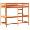 vidaXL Hochbett mit Schreibtisch Wachsbraun 90x190cm Massivholz Kiefer