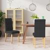 vidaXL Esszimmerst&uuml;hle 2 Stk. Schwarz Stoff