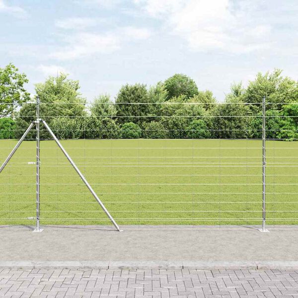 vidaXL Zaunpfosten Galvanisiert 50 x 1,4 m Stahl