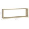 vidaXL W&uuml;rfelregale 4 Stk. Sonoma-Eiche 80x15x26,5 cm Holzwerkstoff