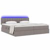 vidaXL Bett mit Stauraum und LED Taupe 200 x 200 cm Polyester