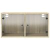 vidaXL Wandschrank mit Glast&uuml;ren Sonoma-Eiche 68,5x37x35 cm
