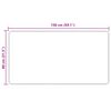 vidaXL Teppich Druck Creme 150 x 80 cm Polyester und PVC