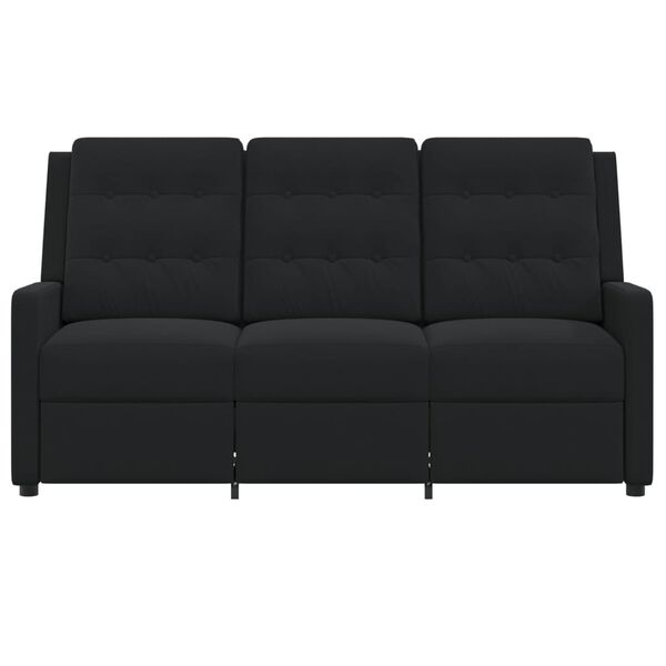 vidaXL 3-Sitzer Massagesessel Schwarz Stoff